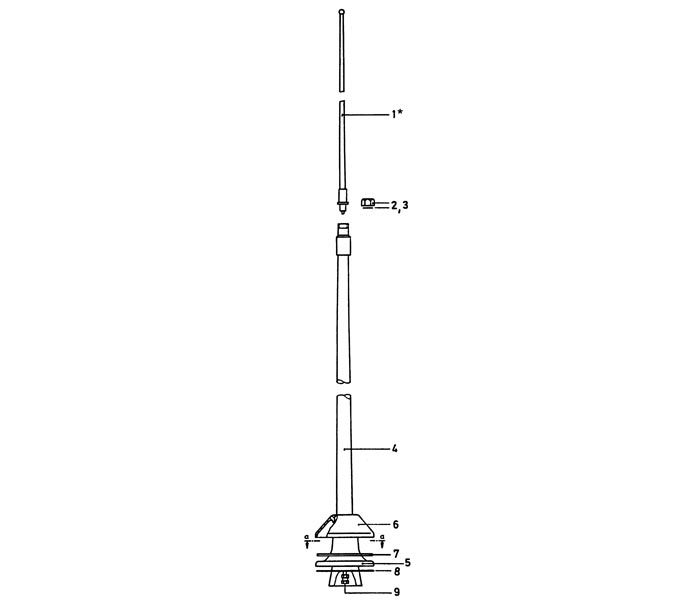 ELNA MF / HF mast antenna